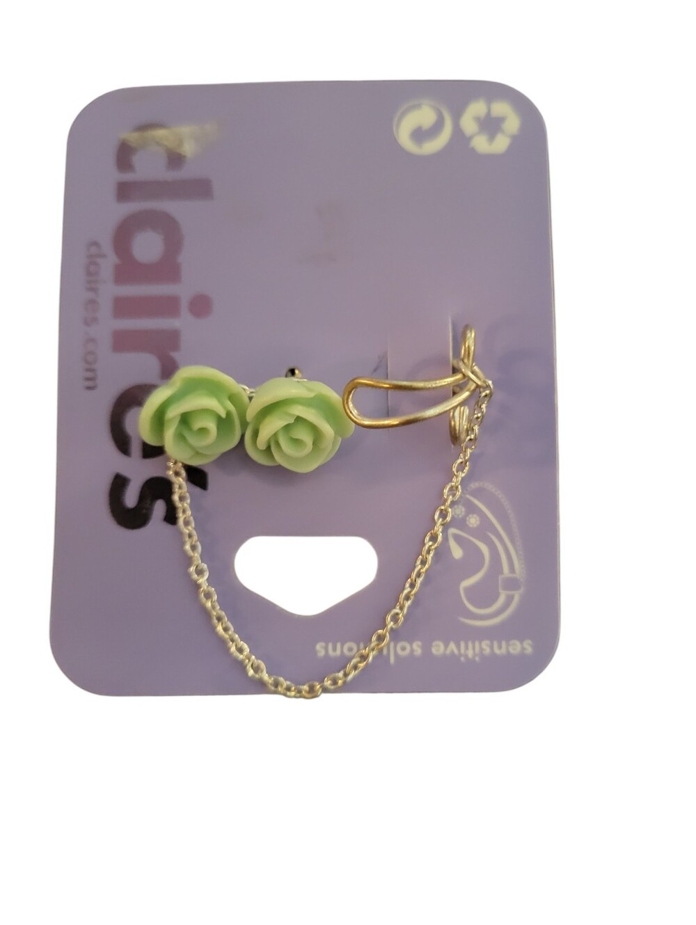 Claires Rose Chain Ear Cuff